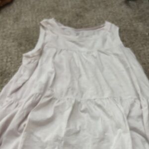 Ruffle white tank top